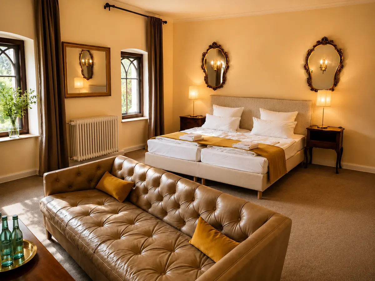 Komfortables Doppelzimmer im Schloss Reichenow
