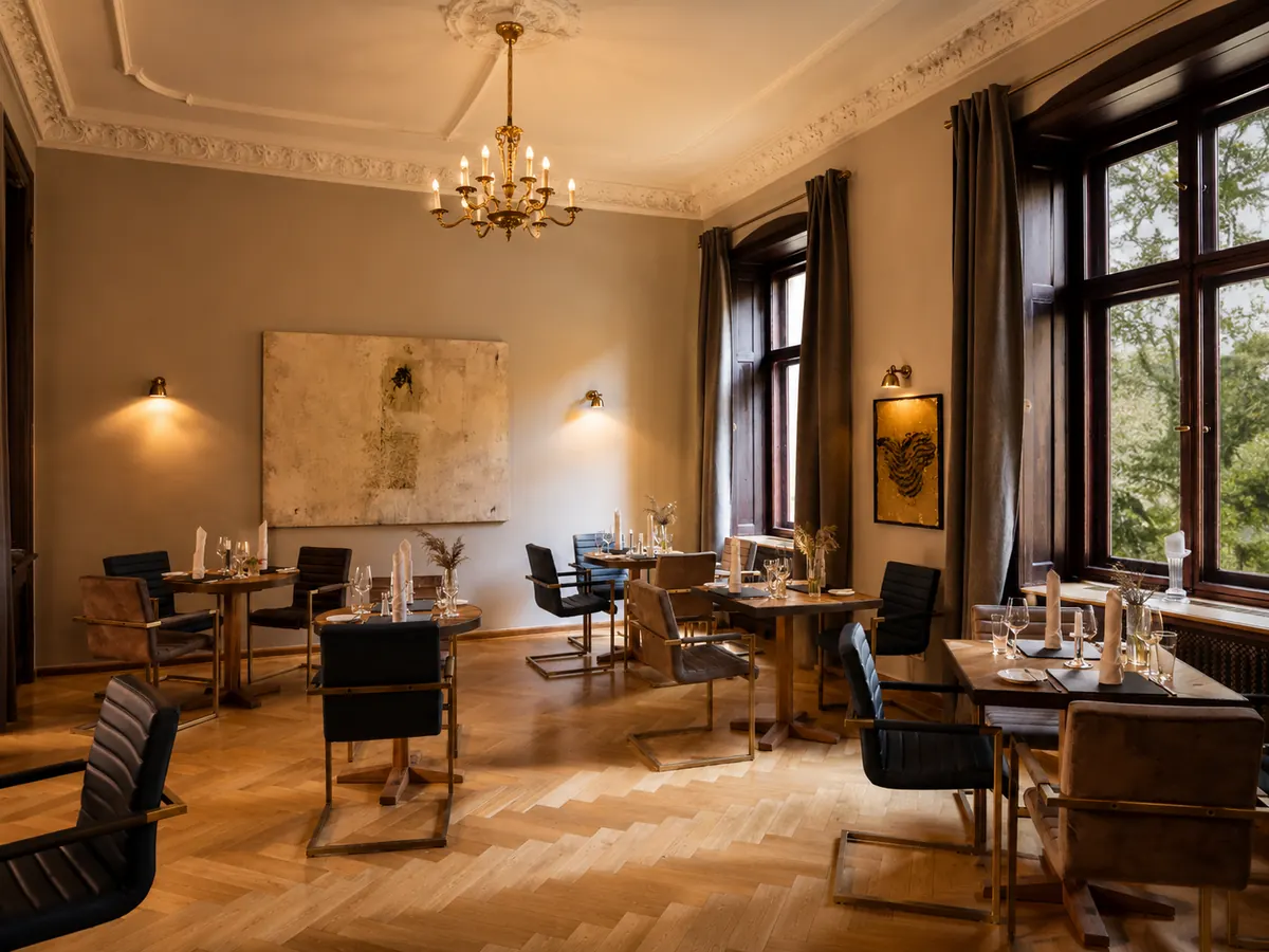 Gedeckter Tisch im Schlossrestaurant