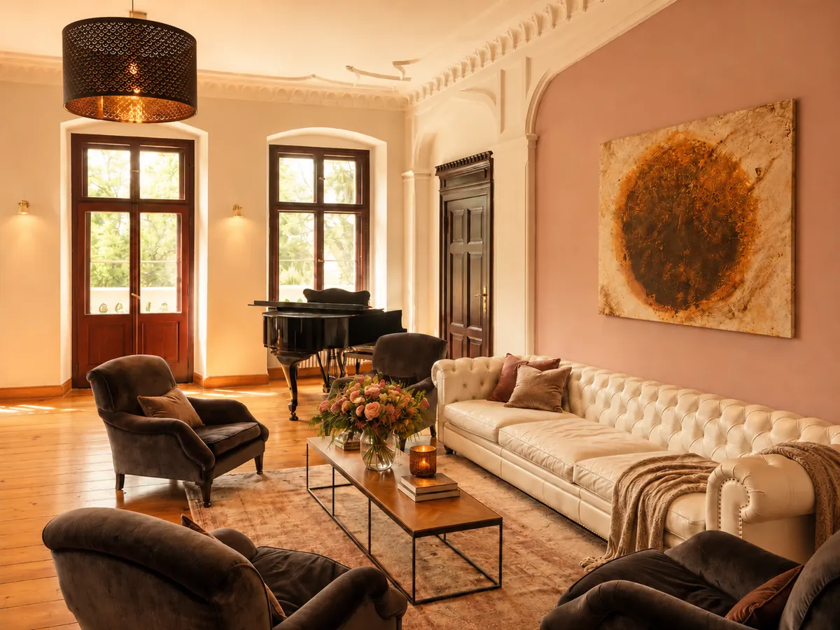 Bibliothek als besonderer Raum im Schloss Reichenow